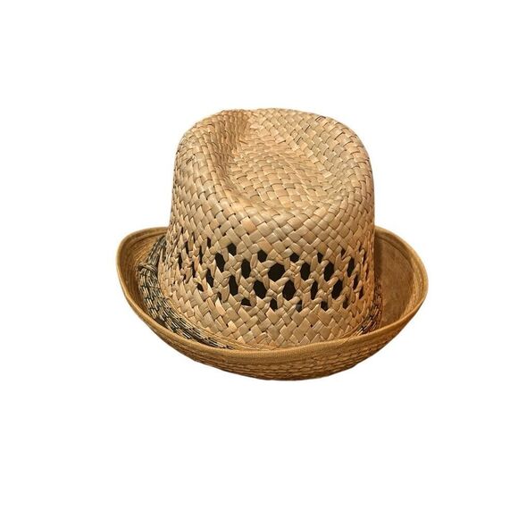 Tidal Tom NWOT Men's Straw Fedora Sun Hat UPF 50+ Size ML - Picture 4 of 5
